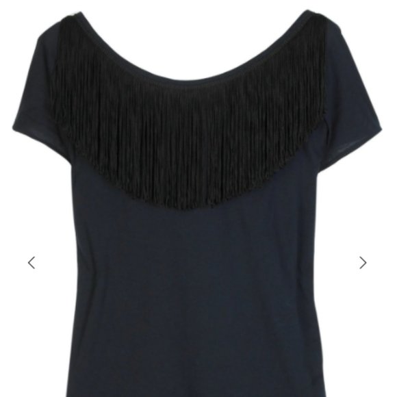 NWT 3.1 Philip Lim Navy 100% Cotton Backless Fringe T-shirt Top - Dark Blue - S - Picture 4 of 12